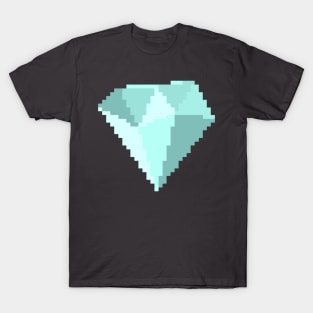 Aquamarine Gem Pixel Art T-Shirt